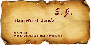 Sternfeld Jenő névjegykártya
